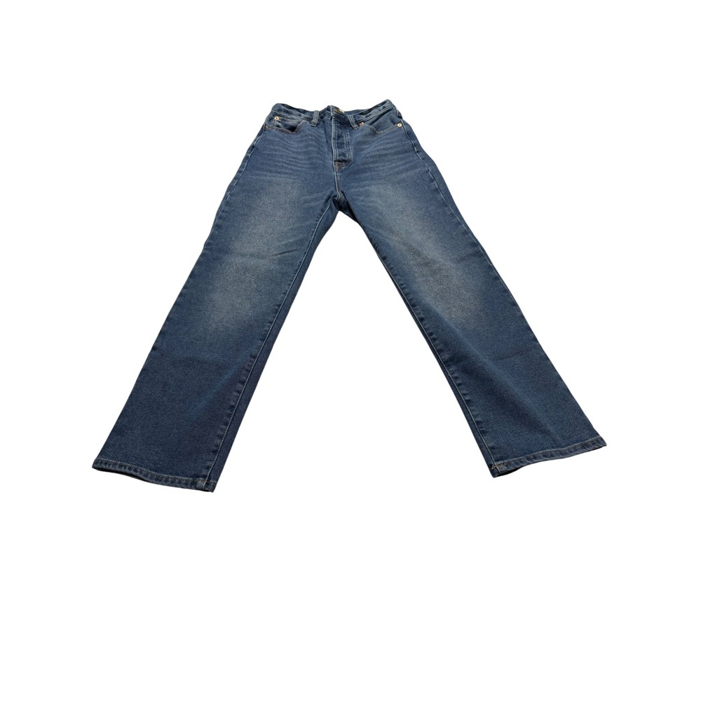 GB Womens High Rise Straight Leg Jeans Medium Wash Blue Denim Size 5 BP200301